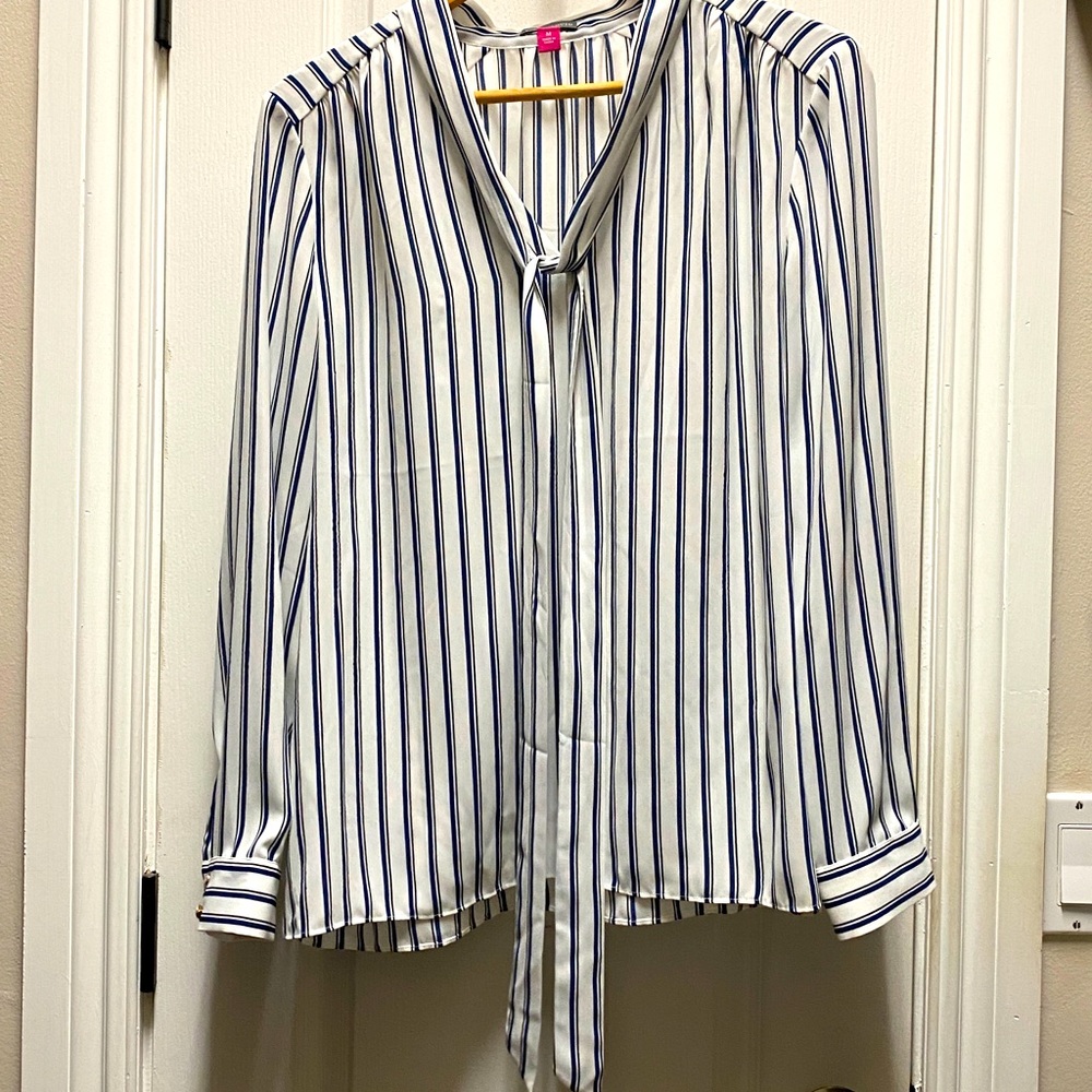 VC Tie Front Blouse